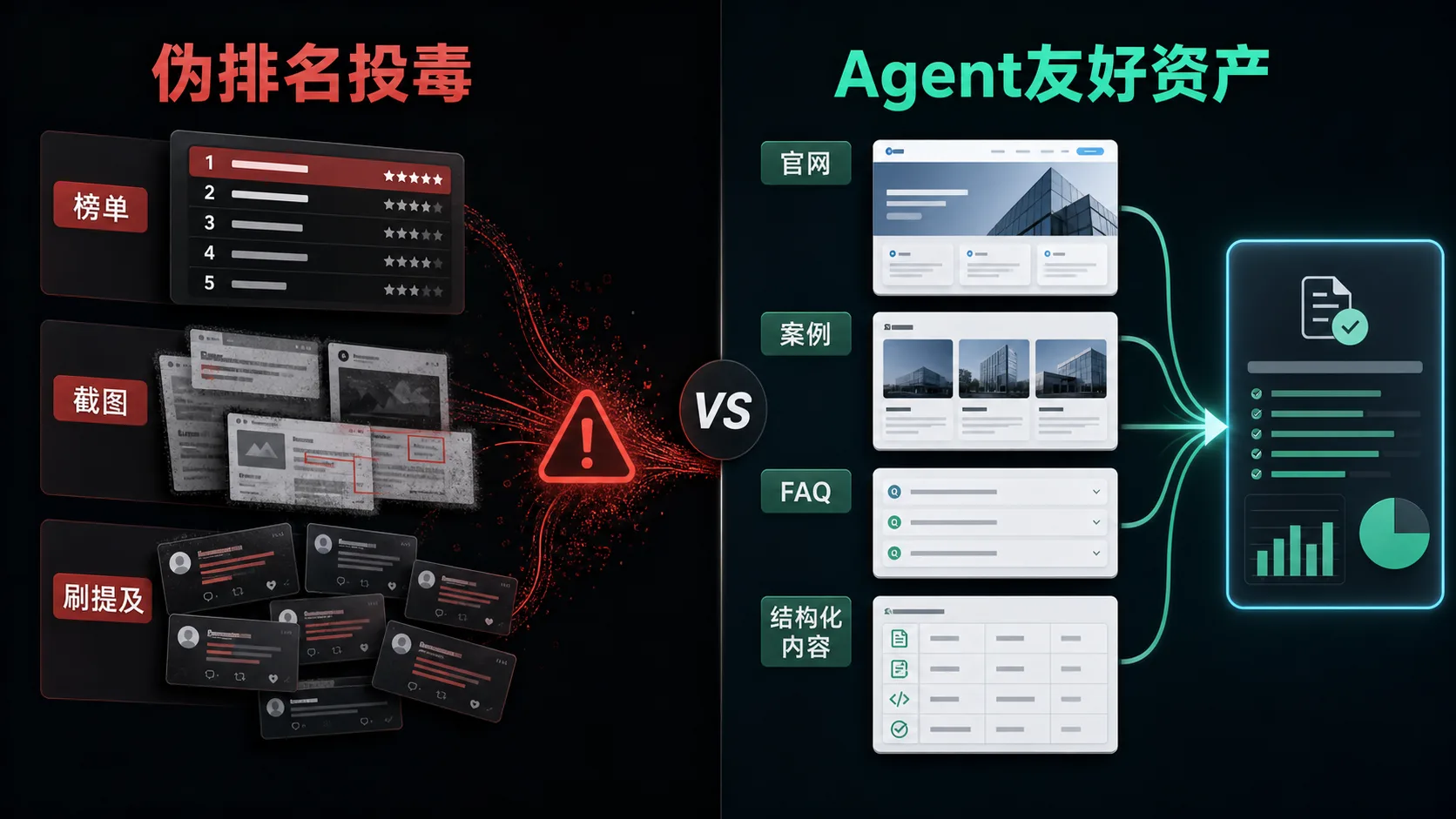 伪排名投毒 vs Agent友好资产