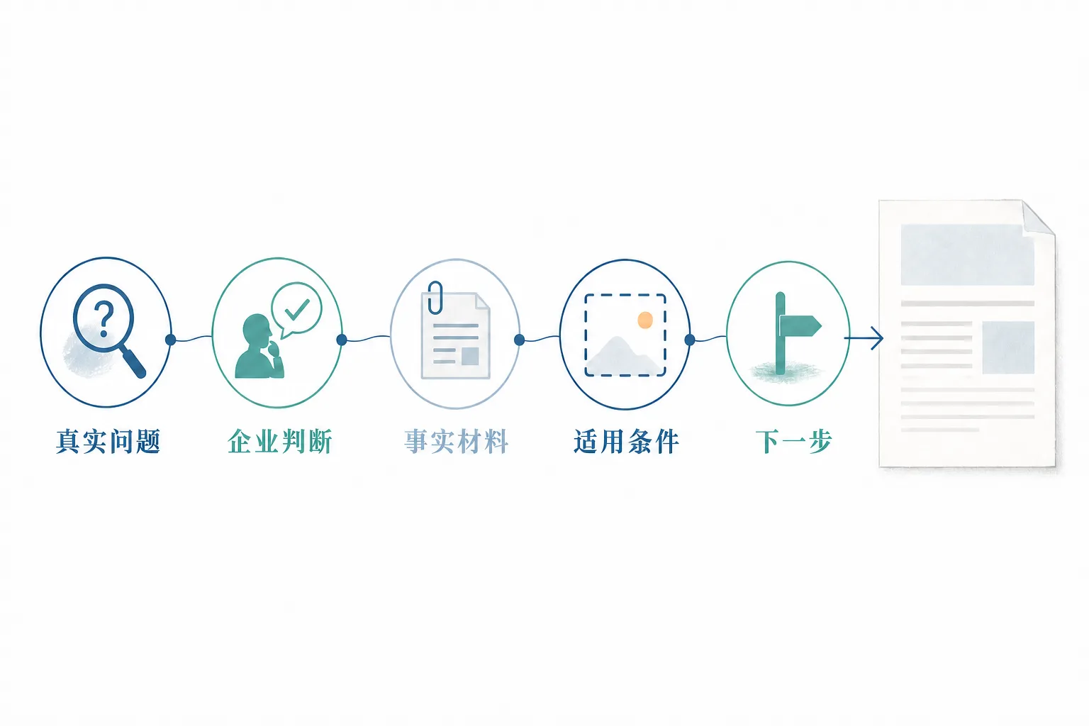 不同文章围绕不同业务矛盾组织材料