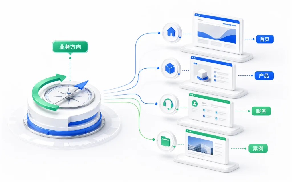 企业GEO经营一致性 - 业务与品牌表达 企业业务方向变化后首页、产品、服务和案例同步更新