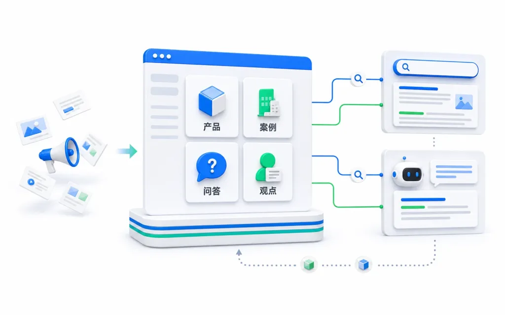 官网沉淀长期公开信息 企业官网持续积累产品、案例、问答和观点供搜索与AI理解