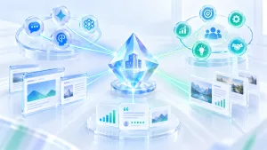 B2B品牌选择GEO服务商的品牌信号与AI搜索示意图