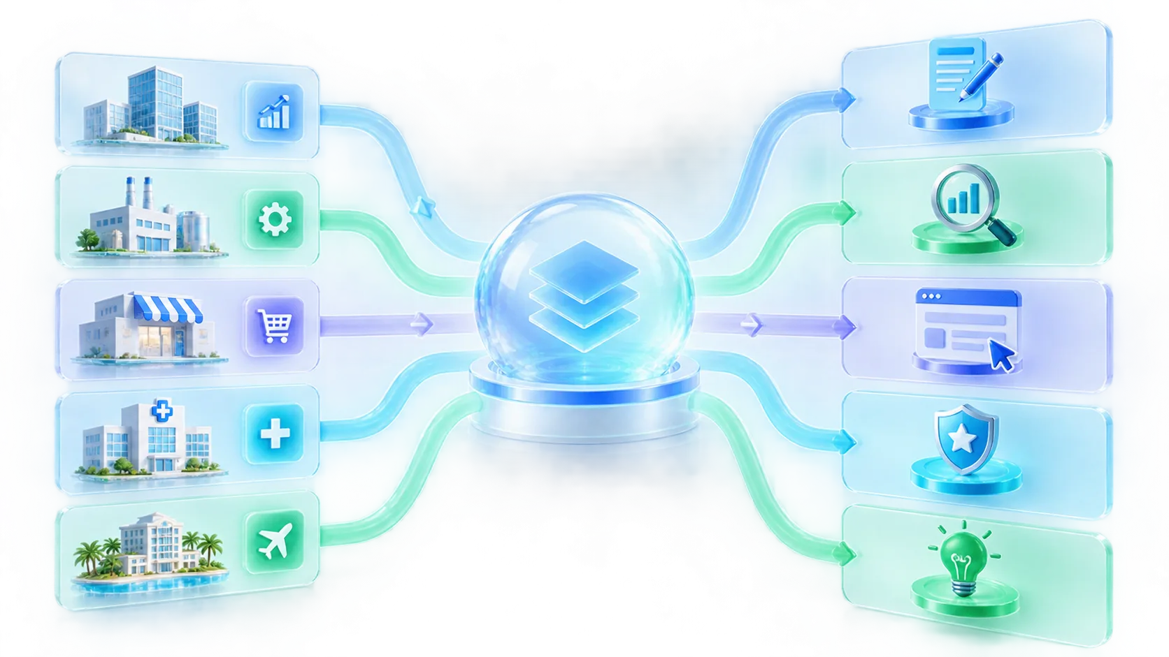 B2B企业GEO服务商类型路由与能力匹配示意图
