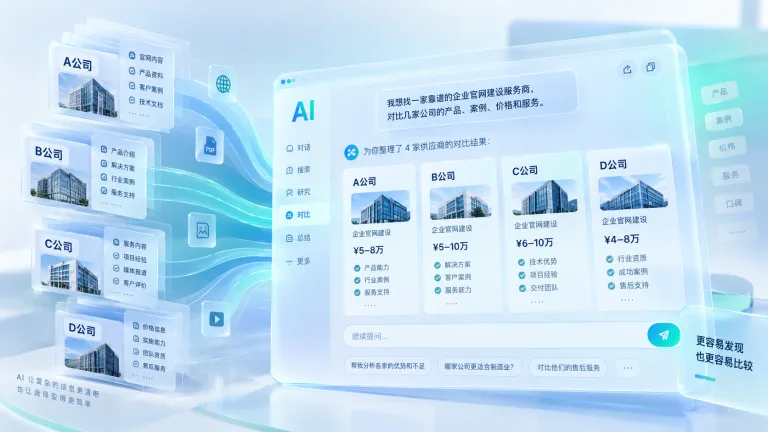 AI聊天窗口对比多家ToB供应商的产品案例价格和服务