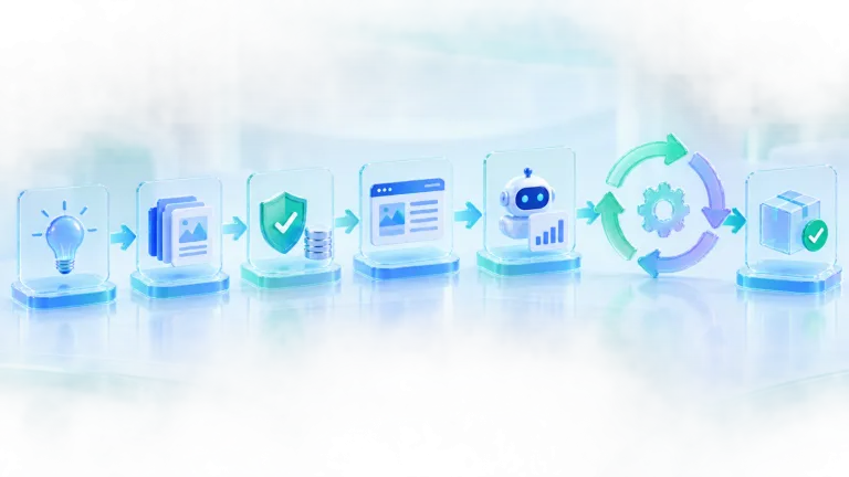 B2B企业GEO项目从问题规划到AI推荐监测示意图